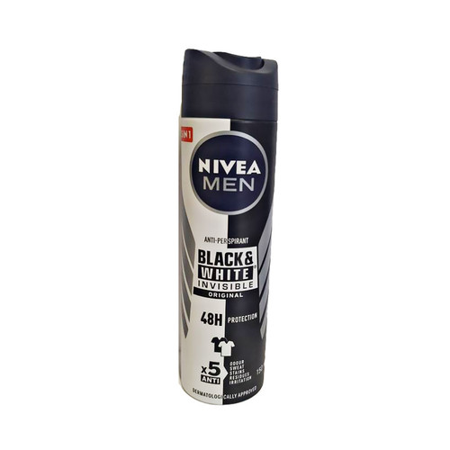 اسپری ضدتعریق مردانه نیوا مدل Black & White Invisible Original حجم 150 میلیلیتر