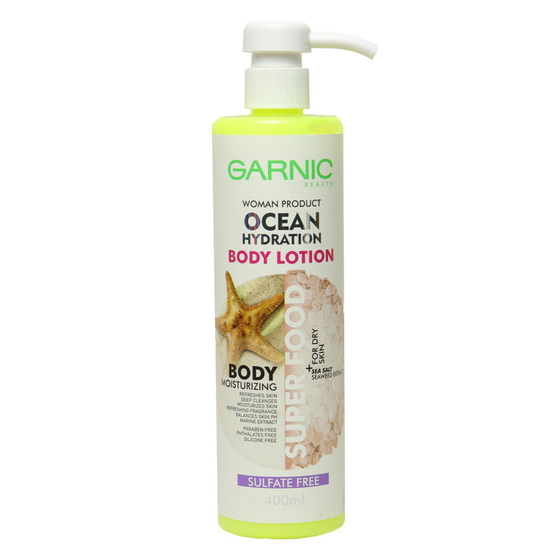 لوسیون بدن گارنیک مدل ocean hydration حجم 400 میلی لیتر