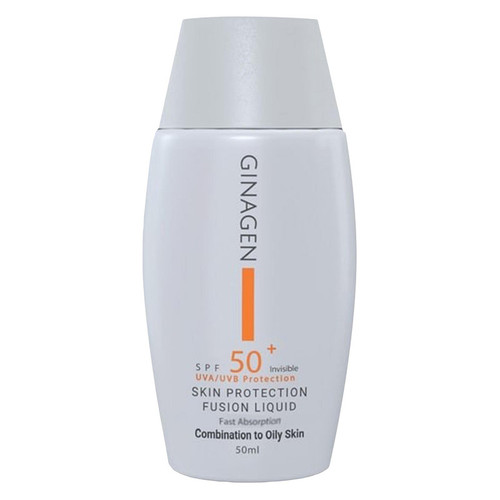 کرم ضدآفتاب ژیناژن مدل فیوژن لیکوئید، حجم 50 میلیلیتر
