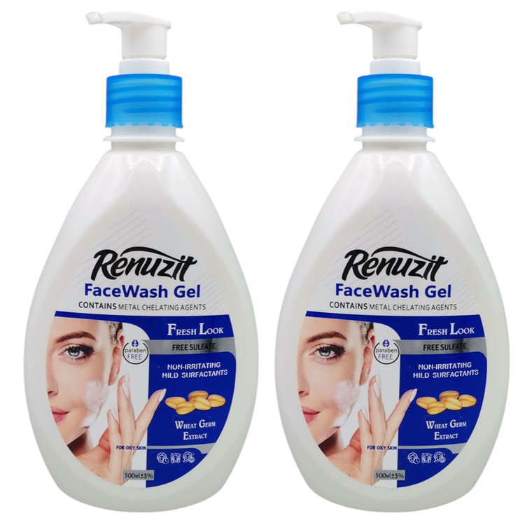 ژل شستوشوی صورت رینوزیت مدل Fresh Look مناسب برای پوستهای چرب حجم 500 میلی لیتر مجموعه 2 عددی