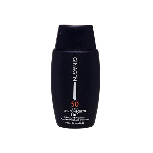 کرم ضد آفتاب بدون رنگ ژیناژن SPF 50 مدل 3in1 مناسب برای انواع پوست حجم 50 میلیلیتر