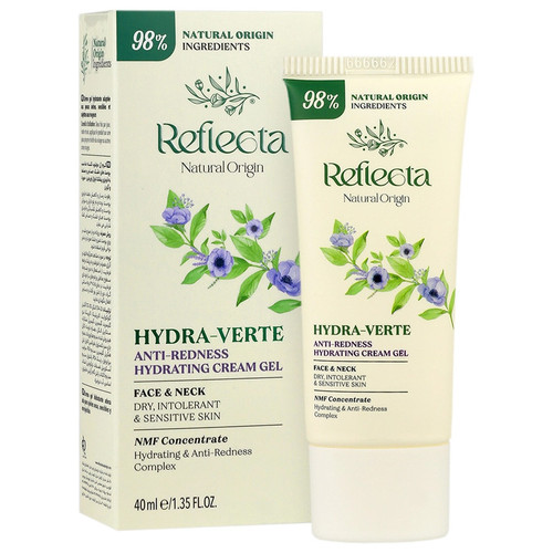 کرم ژل مرطوبکننده صورت و گردن رفلکتا مدل Hydra Verte مناسب برای پوست های خشک، حساس و مستعد حجم 40 میلیلیتر