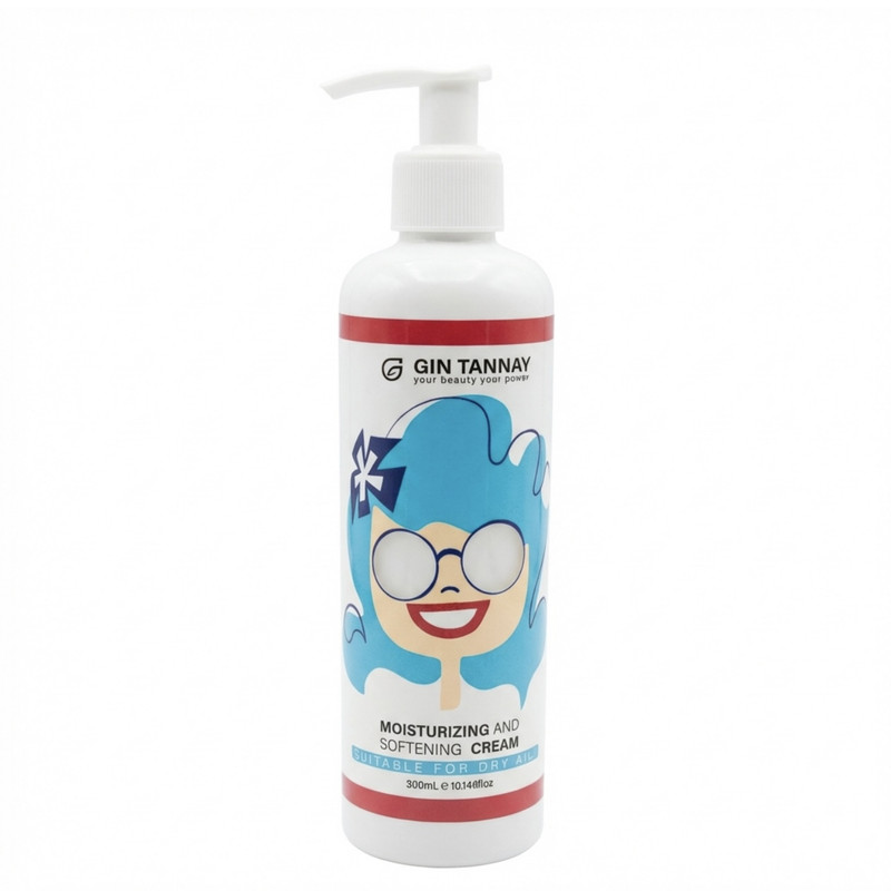 کرم آبرسان گردن، دور چشم، بدن ژین تانای مدل Softening مناسب برای پوست خشک و حساس حجم 300 میلی‌لیتر