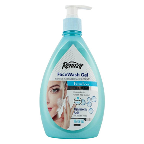 ژل شستشوی رینوزیت مدل hyaluronic acid حجم 500 میلی لیتر