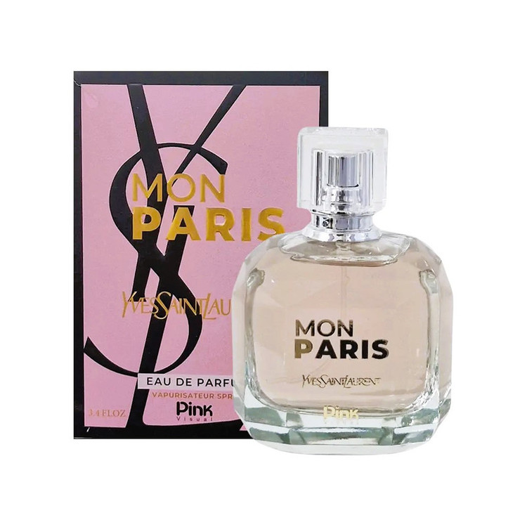ادو پرفیوم زنانه pink ویژوآل مدل Mon Paris با رایحه معتدل حجم 100 میلی لیتر