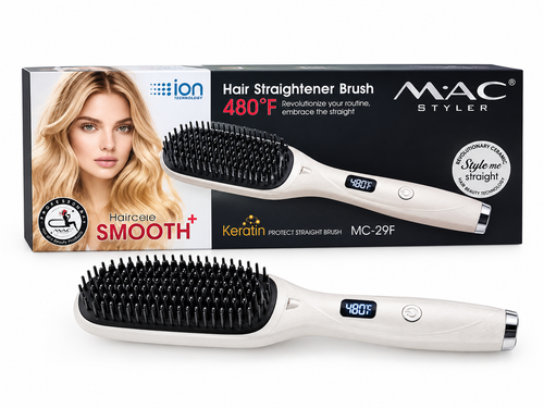 برس صاف کننده مو مک استایلر مدل MC-29F با فناوری یون و کراتین